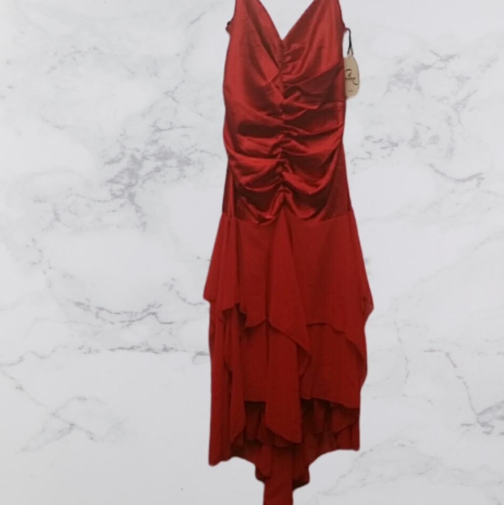 NWT Rebecca 2x sleeveless red formal dress